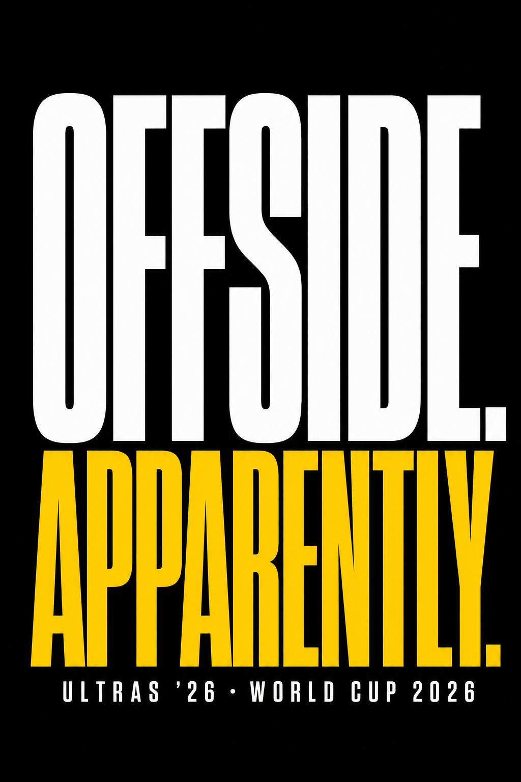 'Offside. Apparently.' Tee